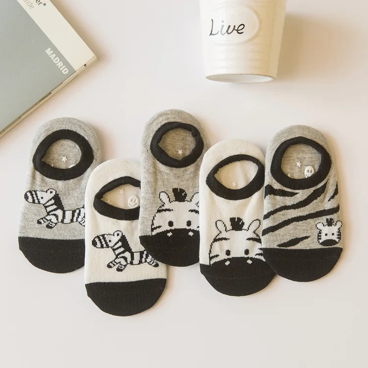 
Colorful Cute Cotton Cartoon Donkey Small Boys Kids Boat Socks 