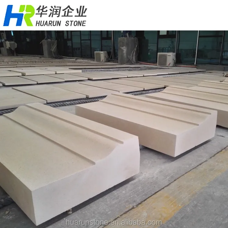 Gascogne Beige Limestone Cornice, Limestone Moulding, Limestone Casing