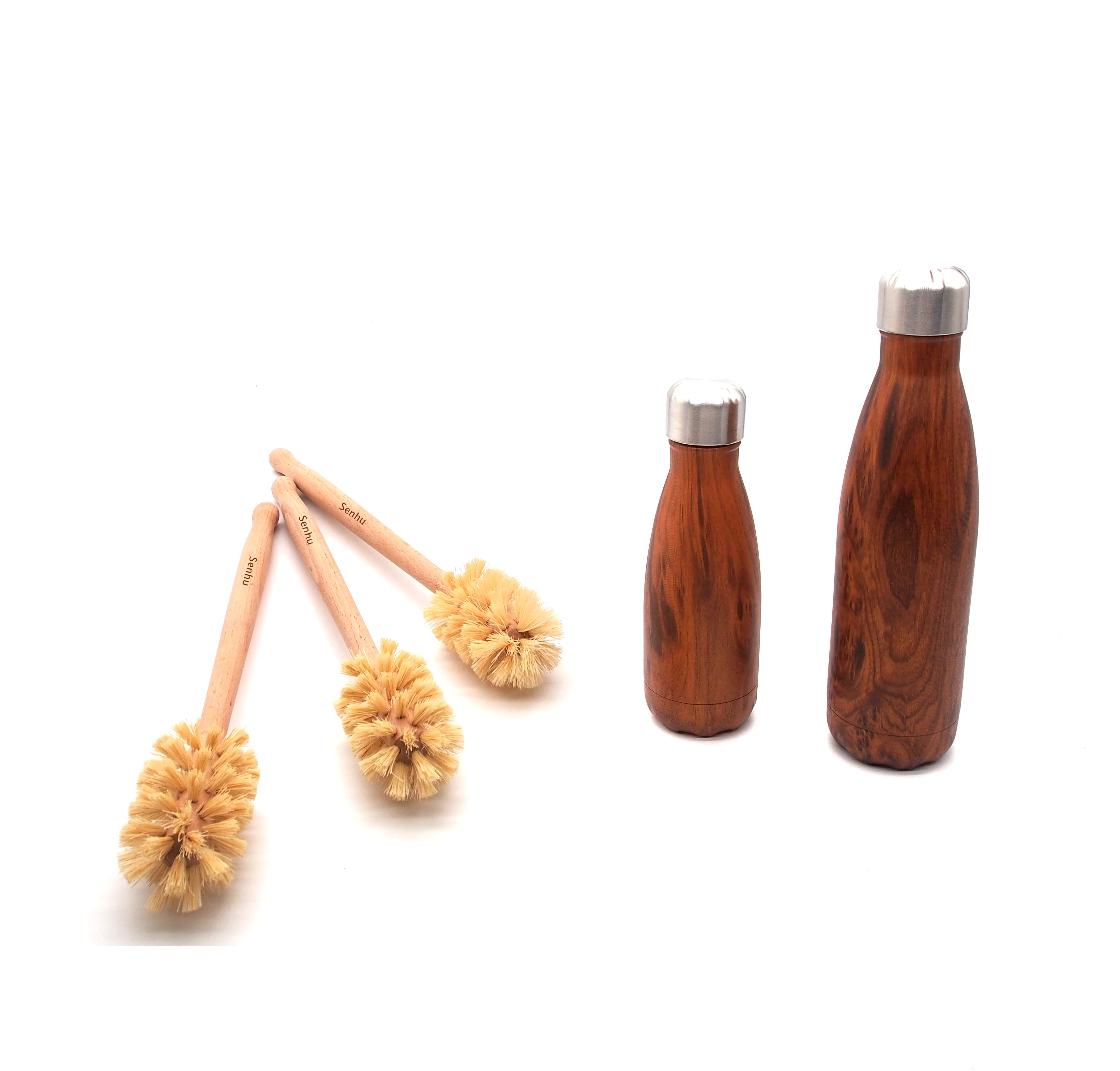 
Wooden bottle cleaning brush wood bottle brush glass brush 