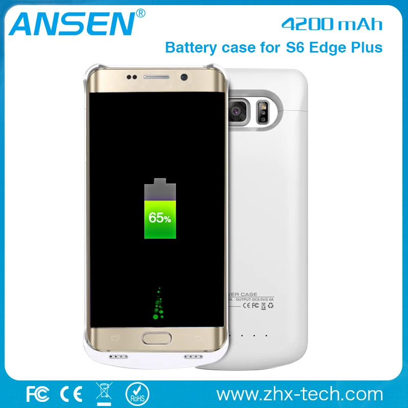 Hot selling 4200mAh External Battery Charger Case for Samsung s6 edge plus BLACK