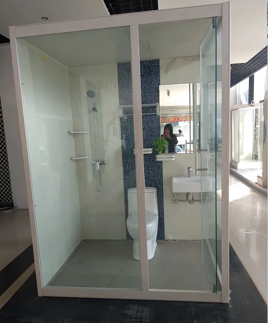 Portable integral prefab modular bathroom unit pod shower box indoor or outdoor use