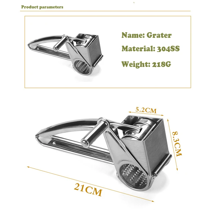 Amazon Hot Sale Kitchen Cutting Tools Stainless Steel Cheese Grater with Custom Logo