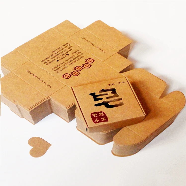 Custom logo small size hand made soap packaging paper box