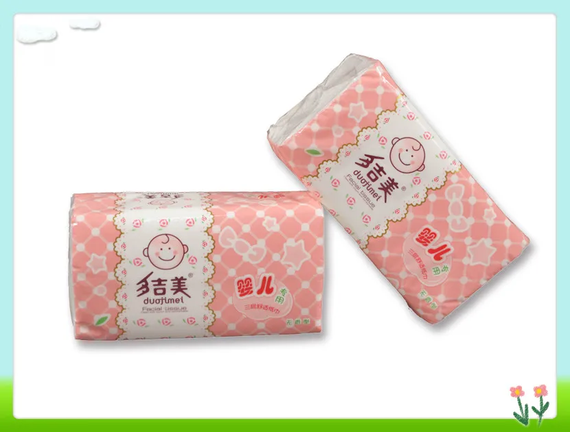 для ребенка, мягкие ткани упаковка 100% виргинские древесная масса лицевой ткани