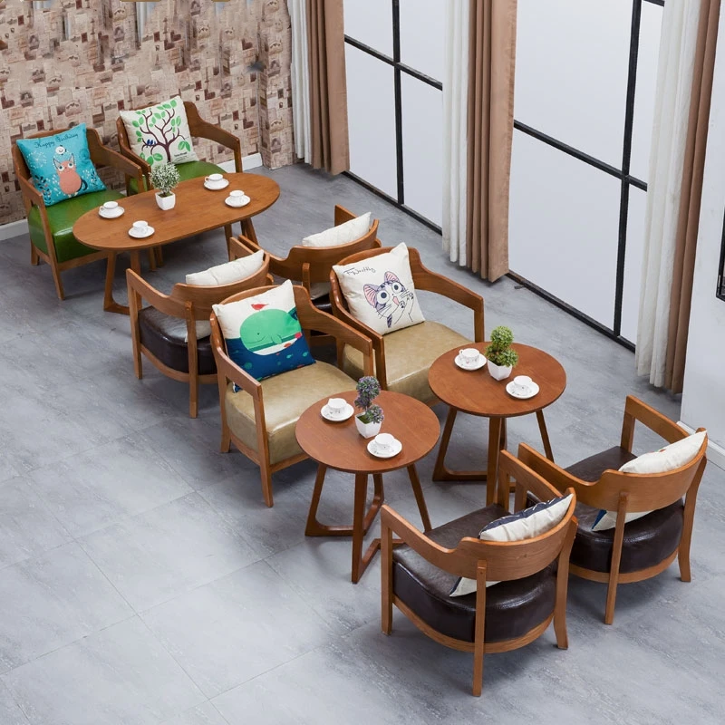 wholesale wooden coffee shop tables and chairs