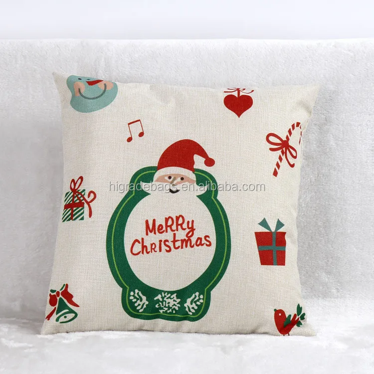 Christmas Theme Gift Cartoon Pillowcase 45*45cm Linen Cushion Blanket Fox Home/Car Decorative Linen Cushions Hot