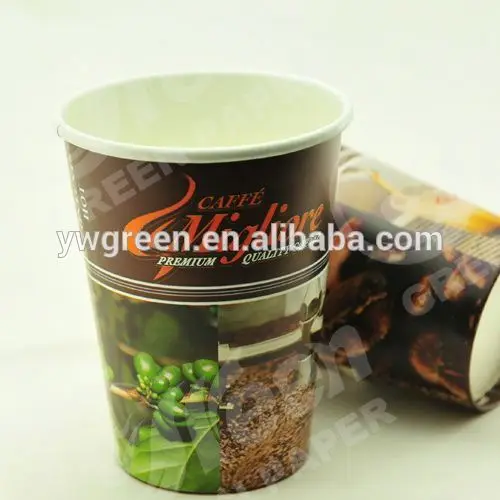 торговый автомат 12oz бумажный стаканчик с хорошими печати/одноразовые бумажные стаканчики с крышками