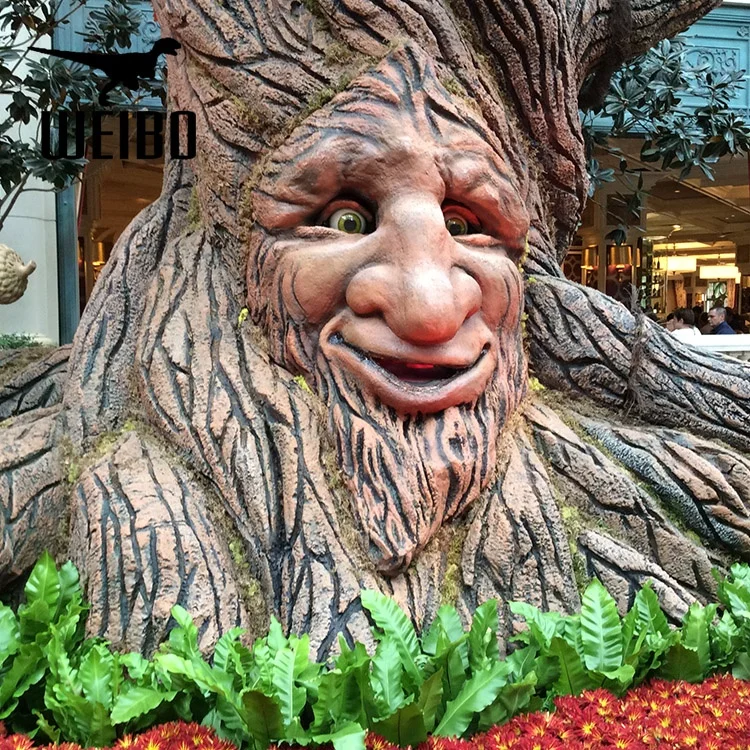 Amusement park animatronic talking tree for display
