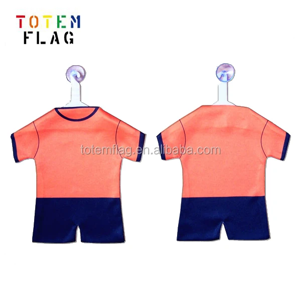 hot selling car mini football kits for promotional&decoration gift,mini t shirt