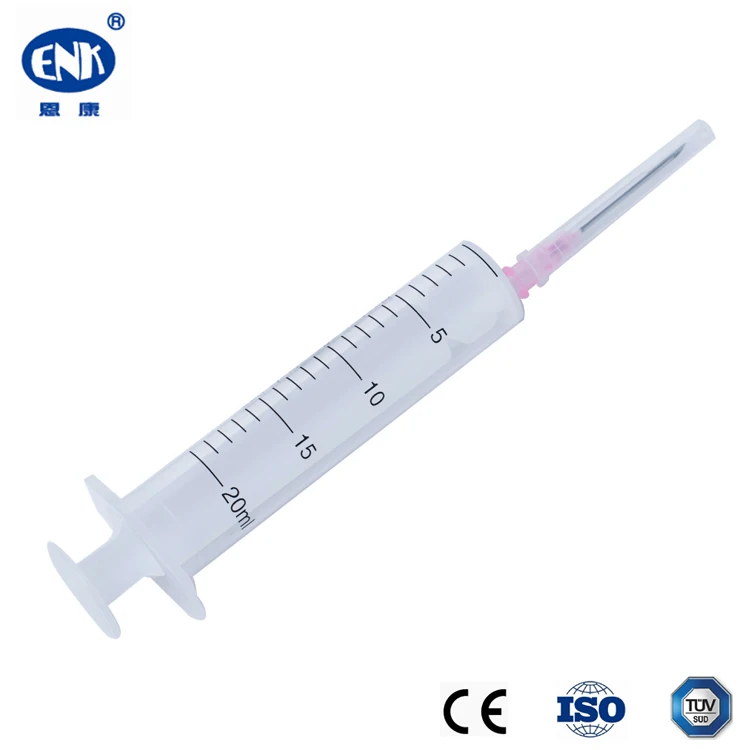 Hot Sale Plastic 2 parts Medical Disposable Syringe Without Rubber