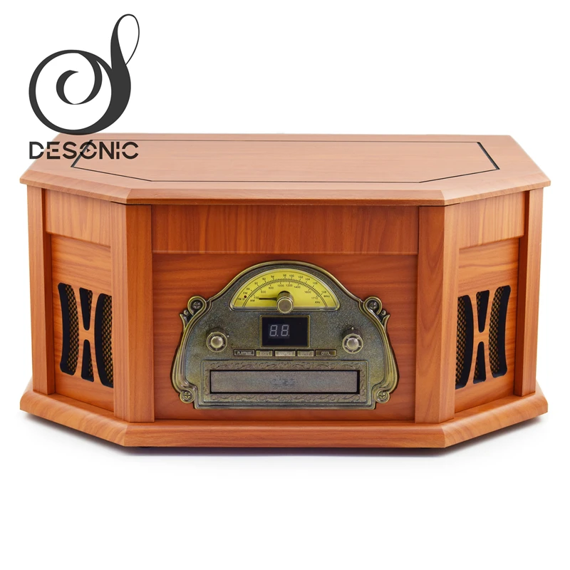 2019 hot sale antique gramophone & old record player turntable with CD, USB, SD, CASSETTE, RADIO