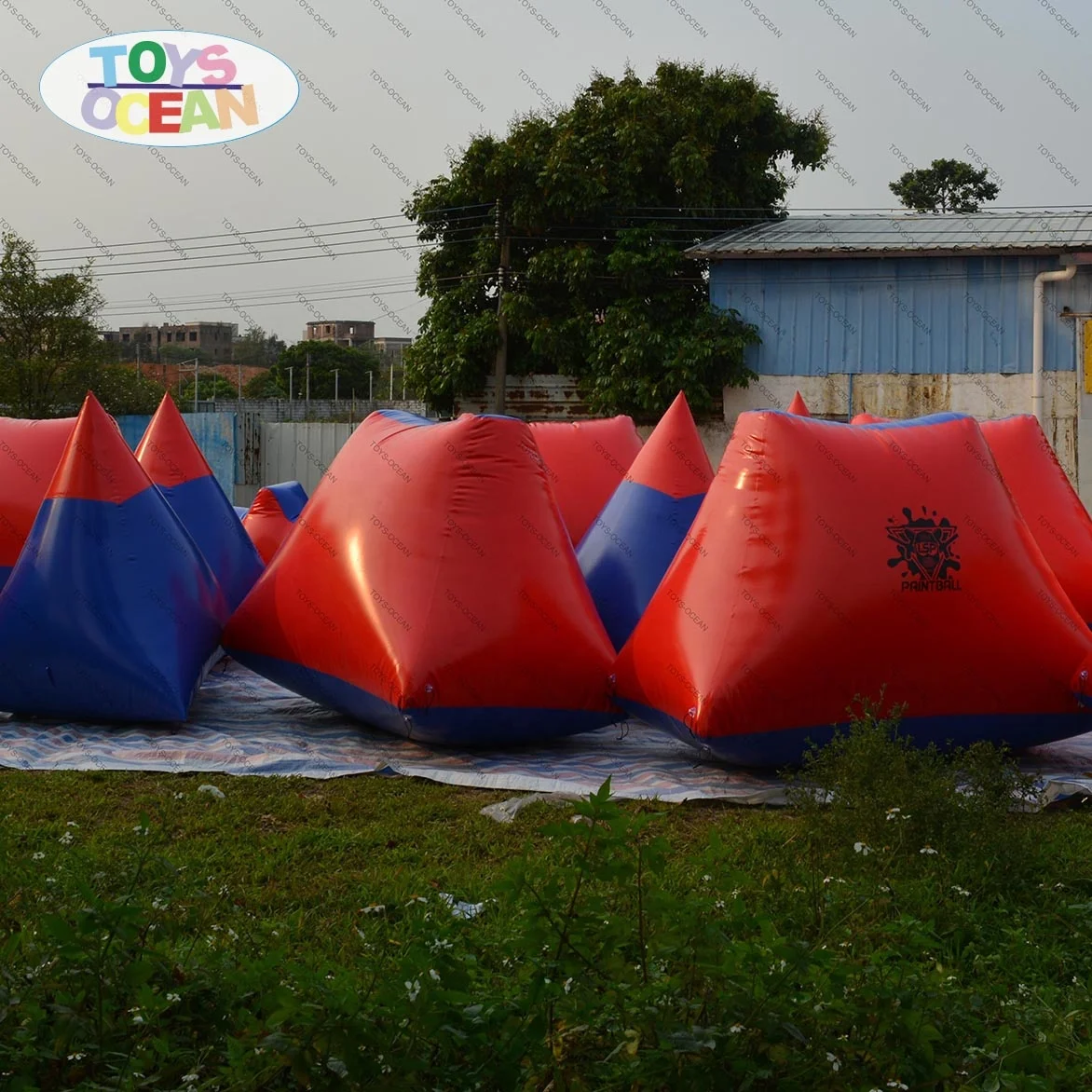 Air Sport Entertainment Inflatable Paintball Bunker Field Game for Adult