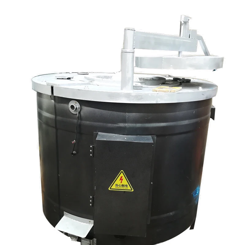 High efficiency electromagnetic aluminum melting furnace with removable crucible