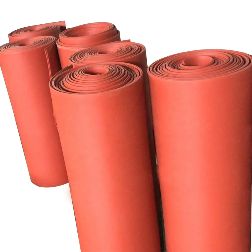 Base pad soft red silicone rubber roll with Rohs certificate