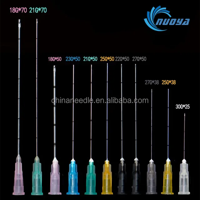Micro Cannula Blunt Tip Needle for Filler Injection 14G-30G