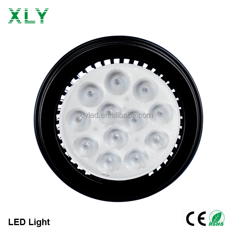 
E27 12W PMMA Lens Led SpotLight Warm White Ceiling Bulb Lighting GU10 Led Lamp Ar111 G53 220V Led Dimmable With Ar111 Reflector 