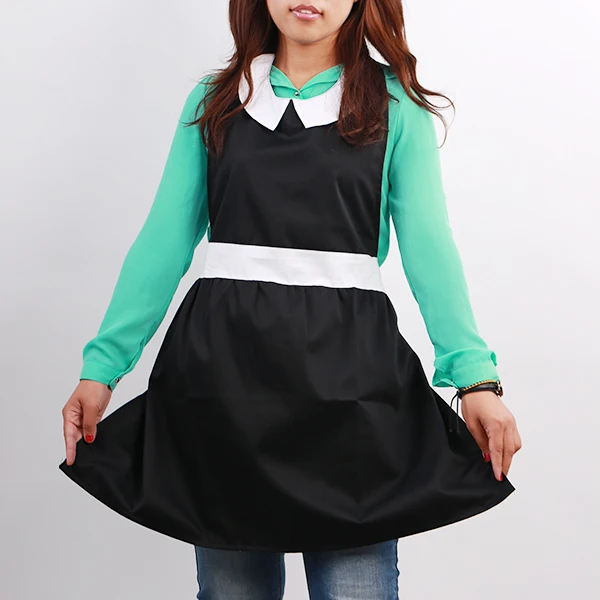 quality cheap competitive fashionable factory ladies sexy adult novelty french maid black sleeveless bib apron
