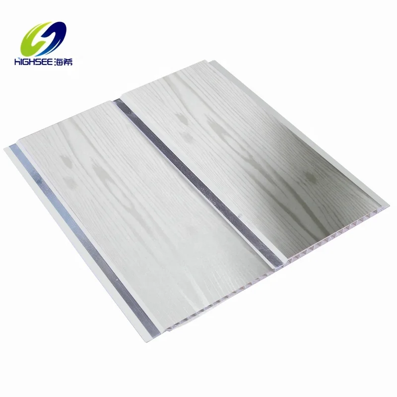 20/25cm printing wood grains PVC ceiling wood designs middle groove