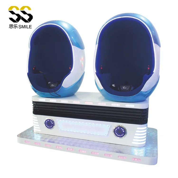 9d vr cinema double seats egg vr chair, virtual reality 9d vr egg chair cinema capsule