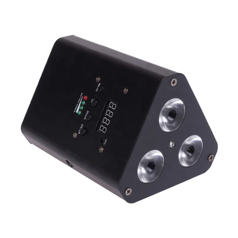 IR Remote control dmx 512 3X10W 4 IN 1 Battery power  truss Decoration slim led par 64 can