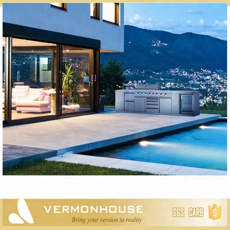 2021 Vermonhouse итальянский стиль уличный кухонный шкаф из нержавеющей стали для барбекю