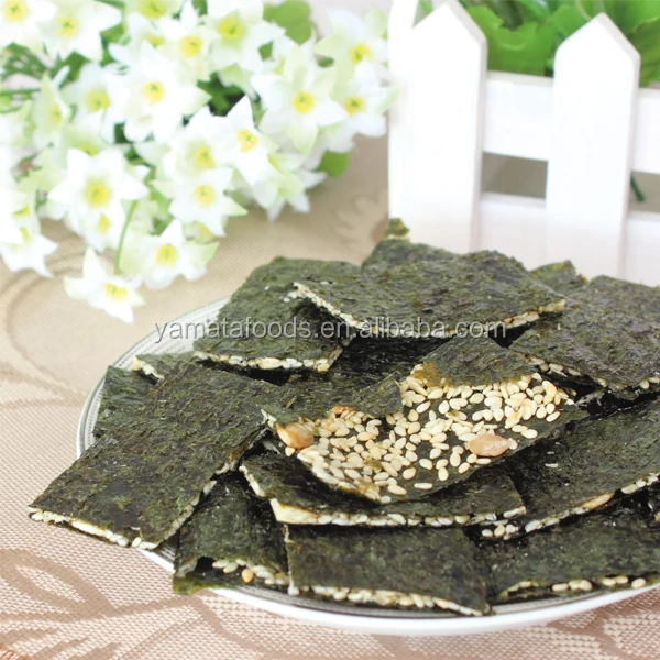 Жареные морские чипсы, закуска, миндаль