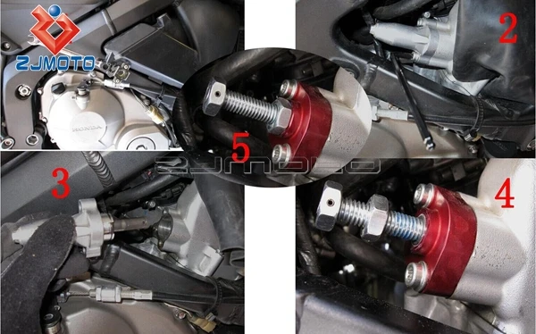 Мотоцикл натяжителя цепи Алюминиевый CNC DIY Руководство Cam натяжитель цепи велосипеда натяжителя цепи Подходит для Honda CBR