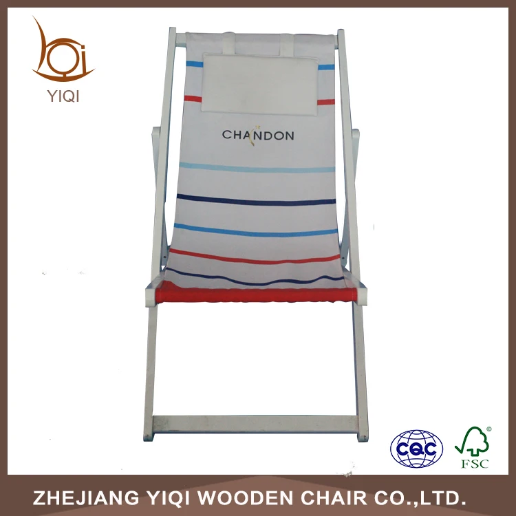 High Quality Factory Supply Wood  Sling Chair Deck Chair Lounge Chair