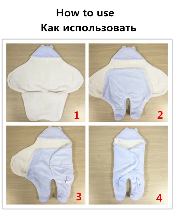 Wholesale Bamboo Cotton Super Soft Warm Envelopes Newborns Infant Wrap Blanket