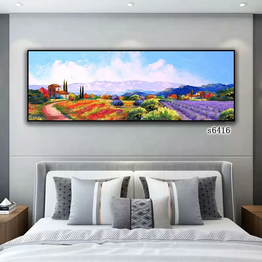 Printed Tuscany Landscape Paintings Canvas Printing Painting Wall Art Framed Painting