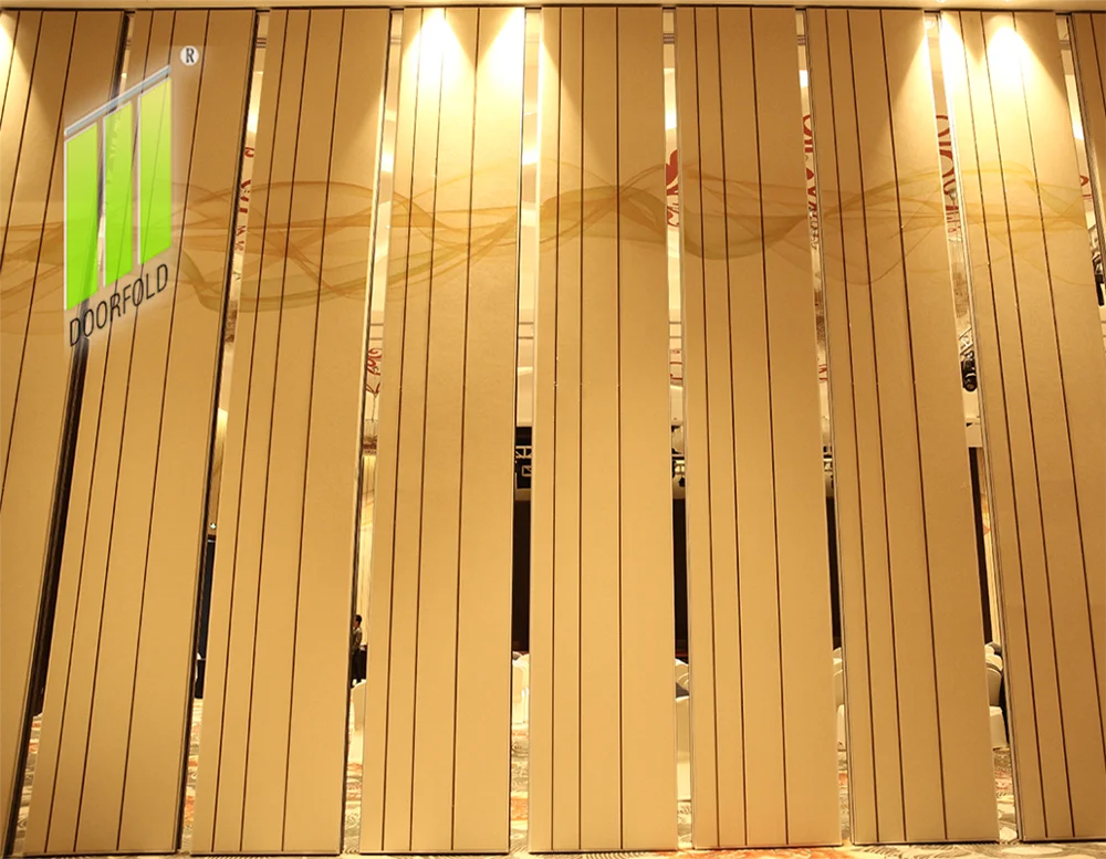 STC 53DB soundproof folding partition for banquet hall soundproof room partition for hotel sliding wall partition