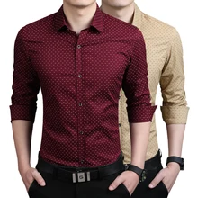 New 2015 Men’s Shirts Casual brand slim fit designer print Shirts men green Fashion Clothing