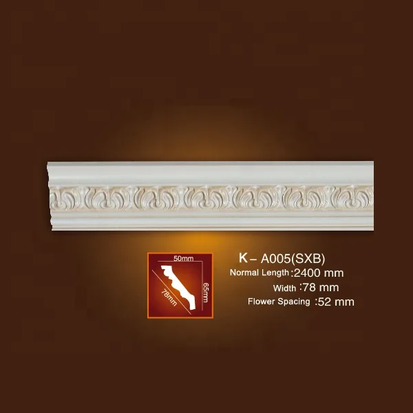 3D Caved Polyurethane Decorative Carving Moulding PU Foam Mouldings