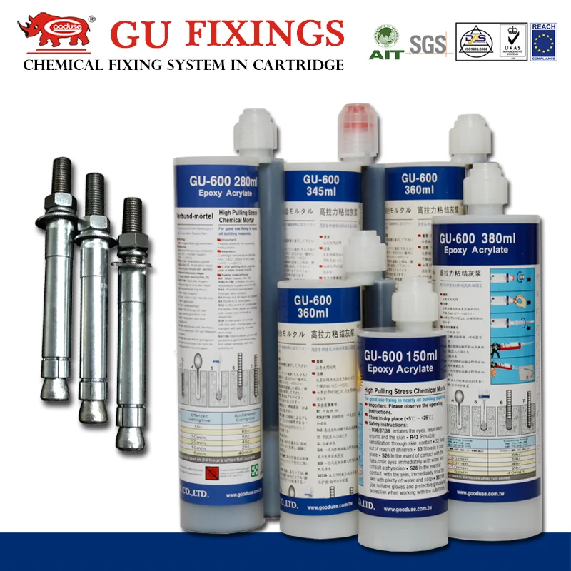 Серый на дорогах химические анкеры, болты