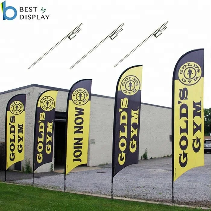 Beach flag accessories cross base with water bag ground spike