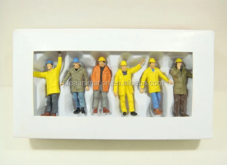 custom made small mini plastic 1/50 scale model human figures