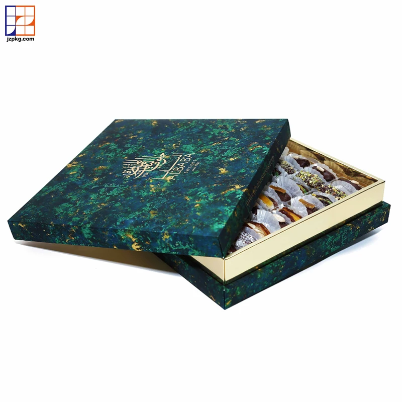 Creative premium bespoke box for assorted chocolate baklava sweet products packaging