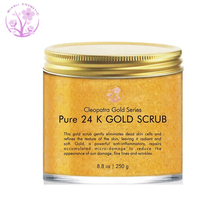 
Private Label Organic Whitening Exfoliating 24k Gold Face Body Scrub 