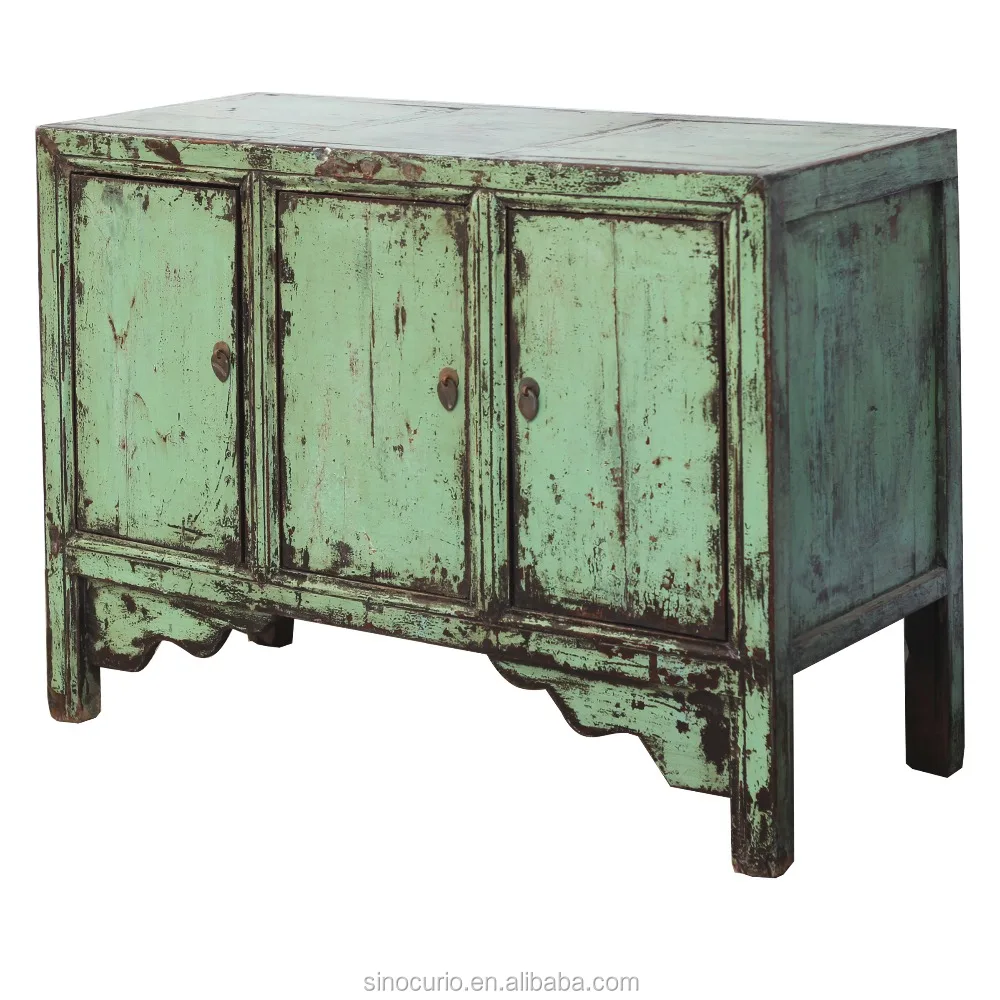 Antique Design Living Room Furniture Vintage Wood Painted Cabinet