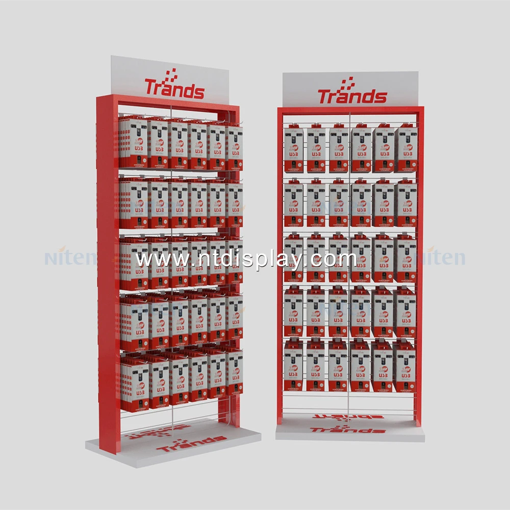 metal display rack wall hook display