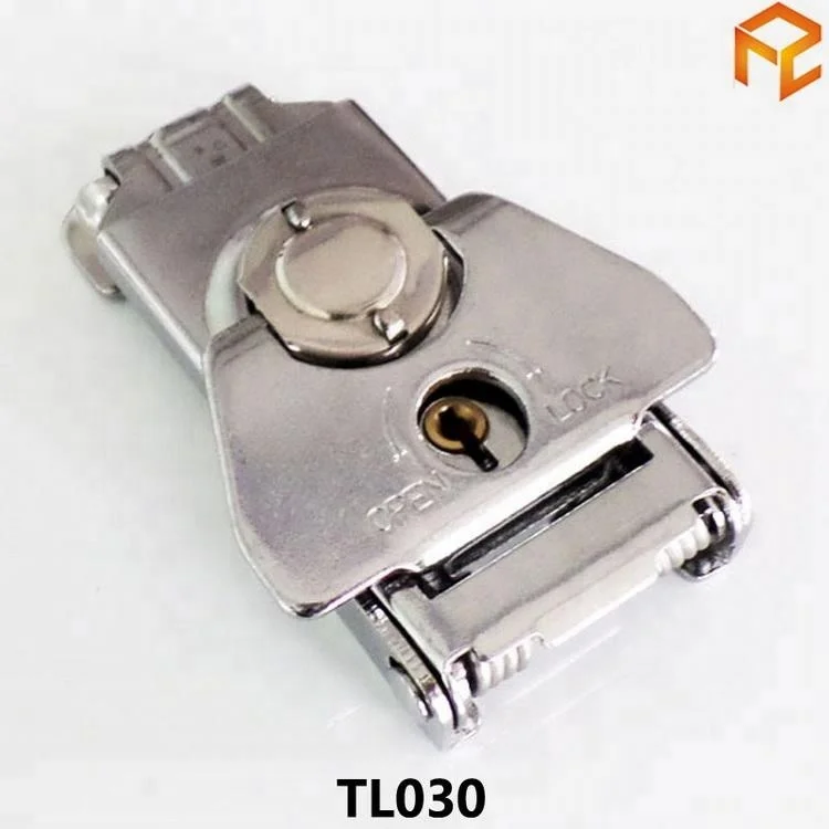 
steel and bright chrome plated spring loadedTSA twist latch 