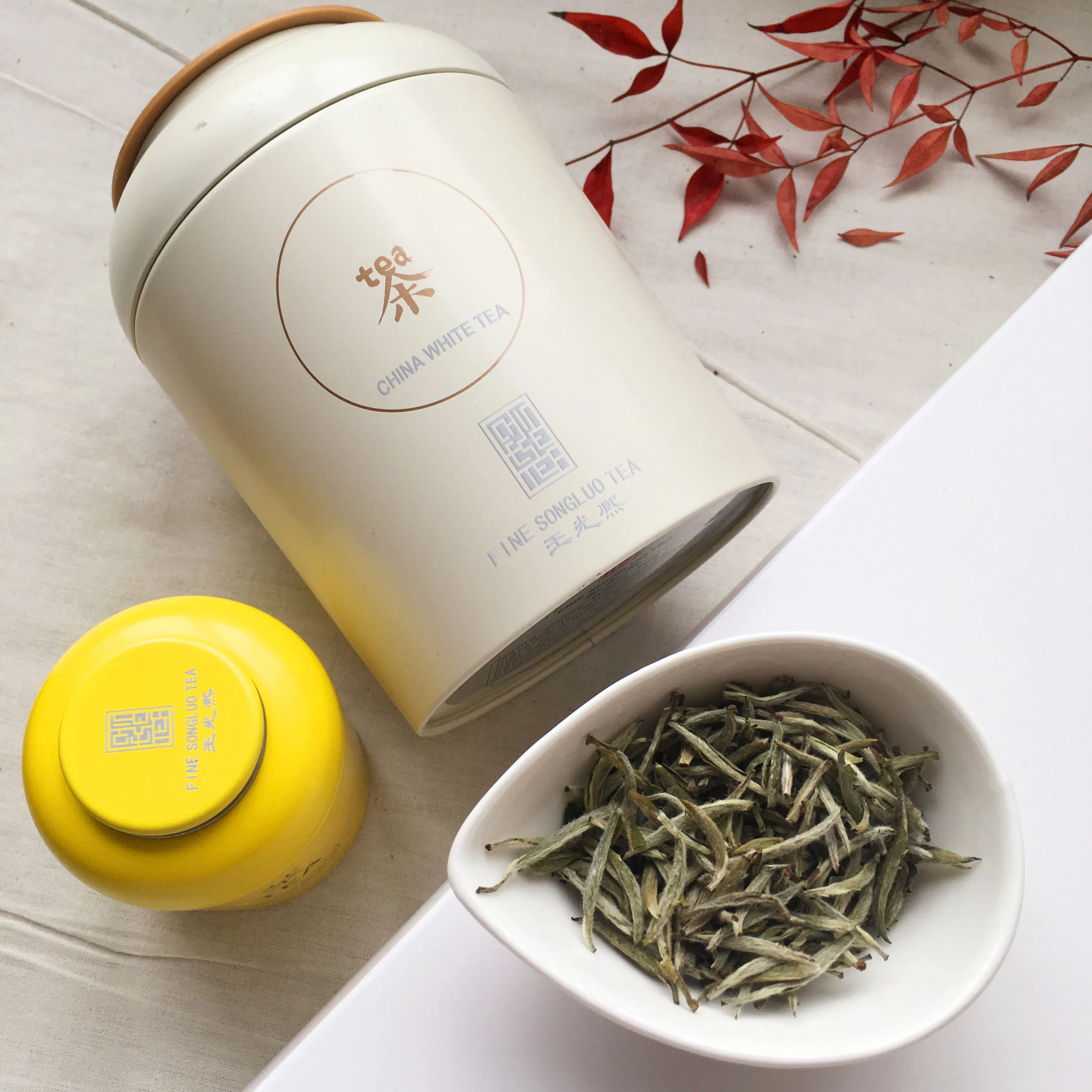 refined Chinese white tea Sliver Needles bai hao yinzhen EU premium Sliver needle King best grade white tea