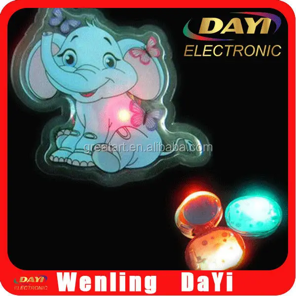 Blinking light led pvc patch, led cartoon patch