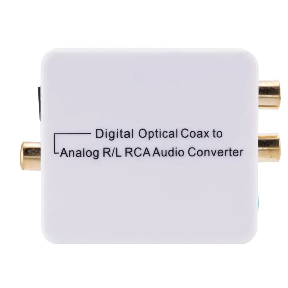 TV Optical Digital SPDIF/Coaxial to RCA L/R Headphone Analog Audio Converter Out