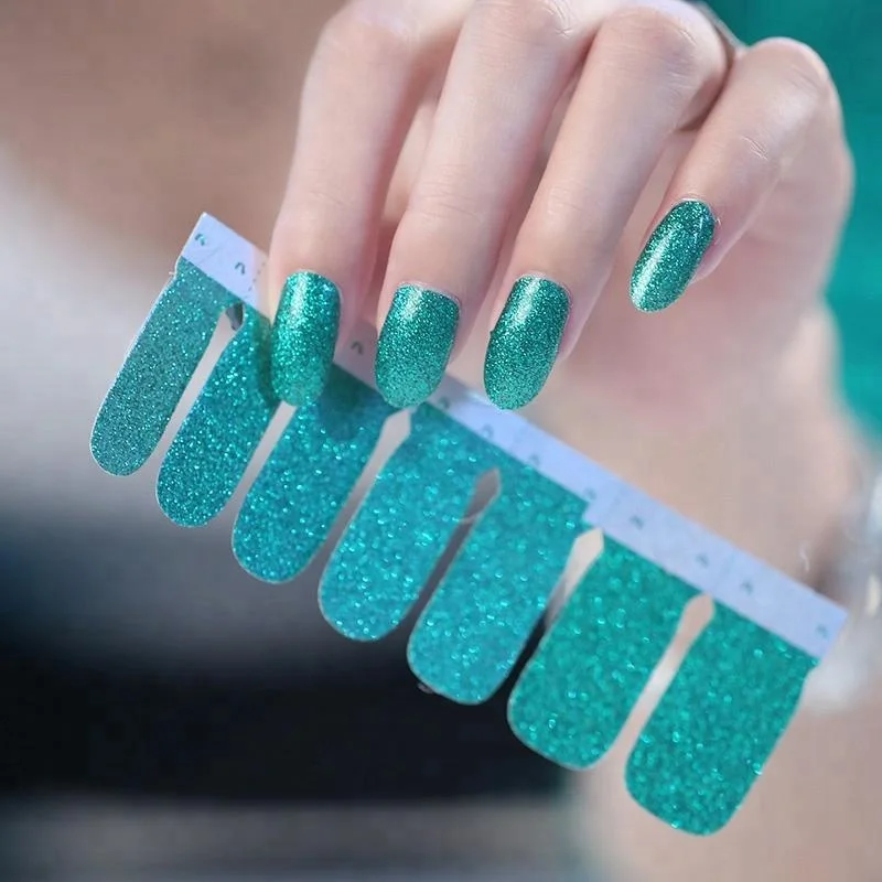 Custom bling vinyl nail wrap 3d nail art sticker