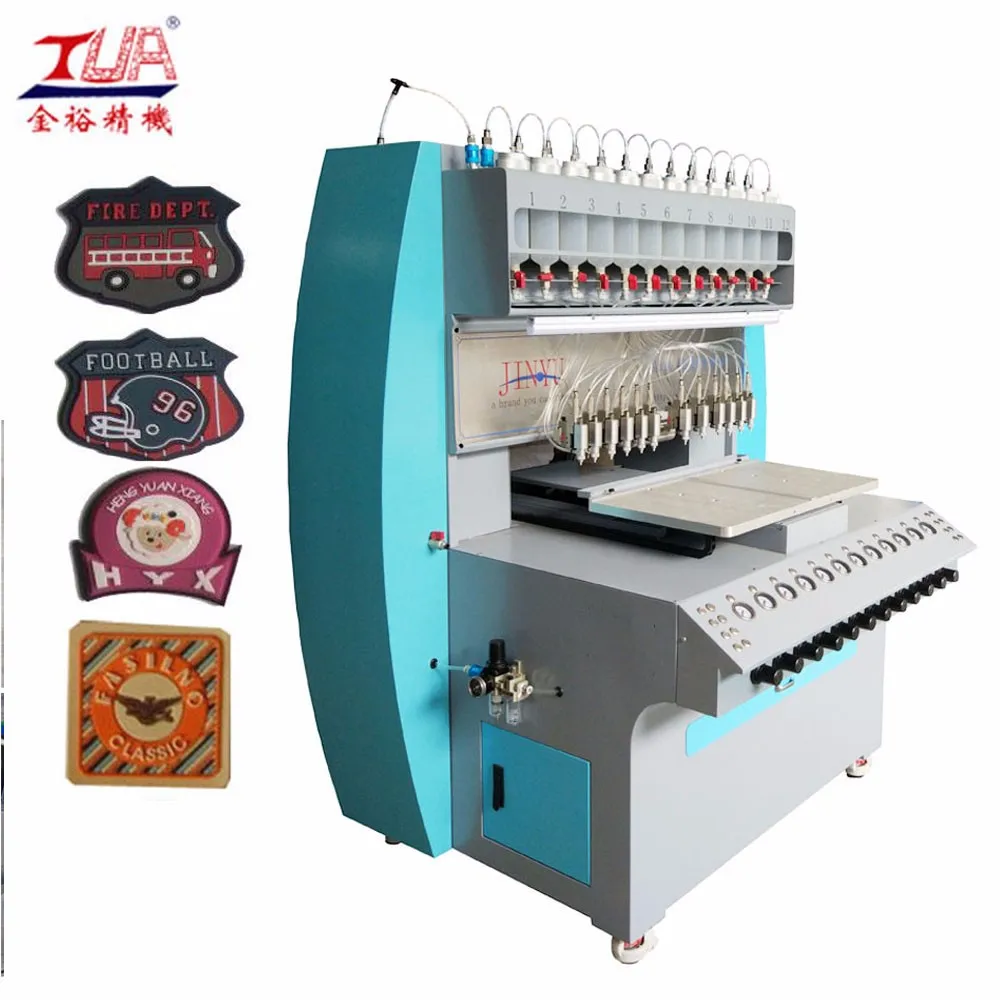 Jy-b02 silicone label machine fabric for bag and shoes and