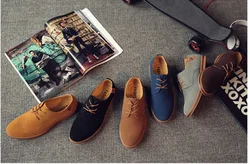 Multiple Colors Men Lace Up Plus Size 38-48 Suede Leather Dress Shoes