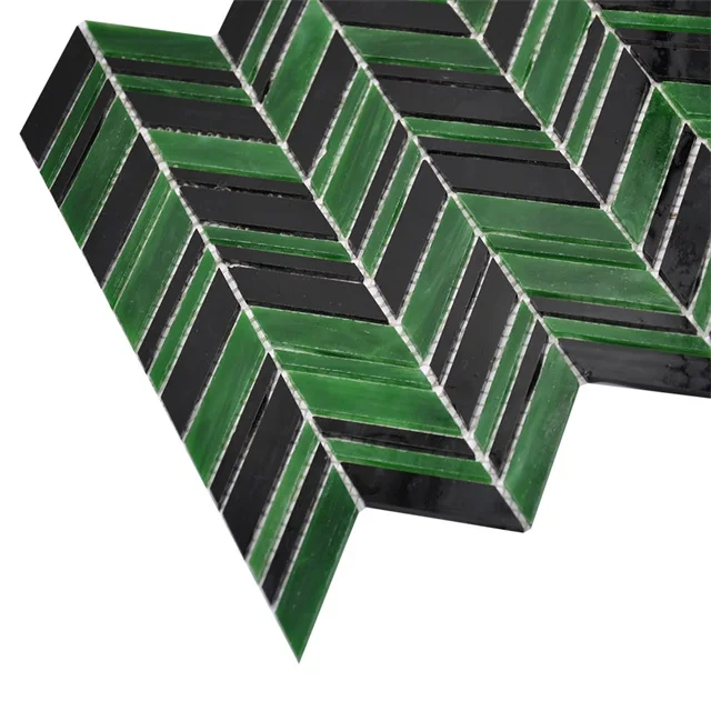 Стены искусства классические декоративные черно-зеленый щитка 3 мм витражное стекло мозаичная плитка