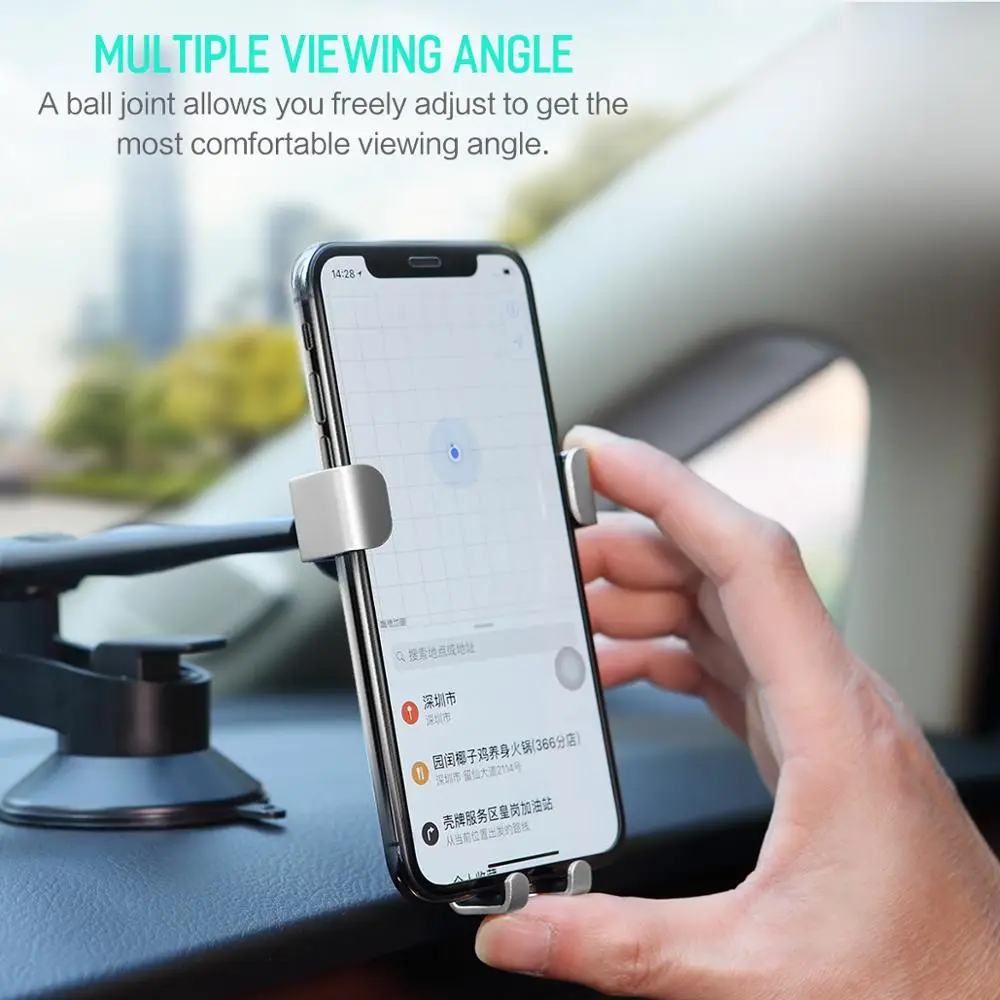 
2 in1Qi 10W Gravity Wireless Fast Charge Car Mount Air Vent Phone Holder Charger Compatible For Iphone and Samsung Smartphones 