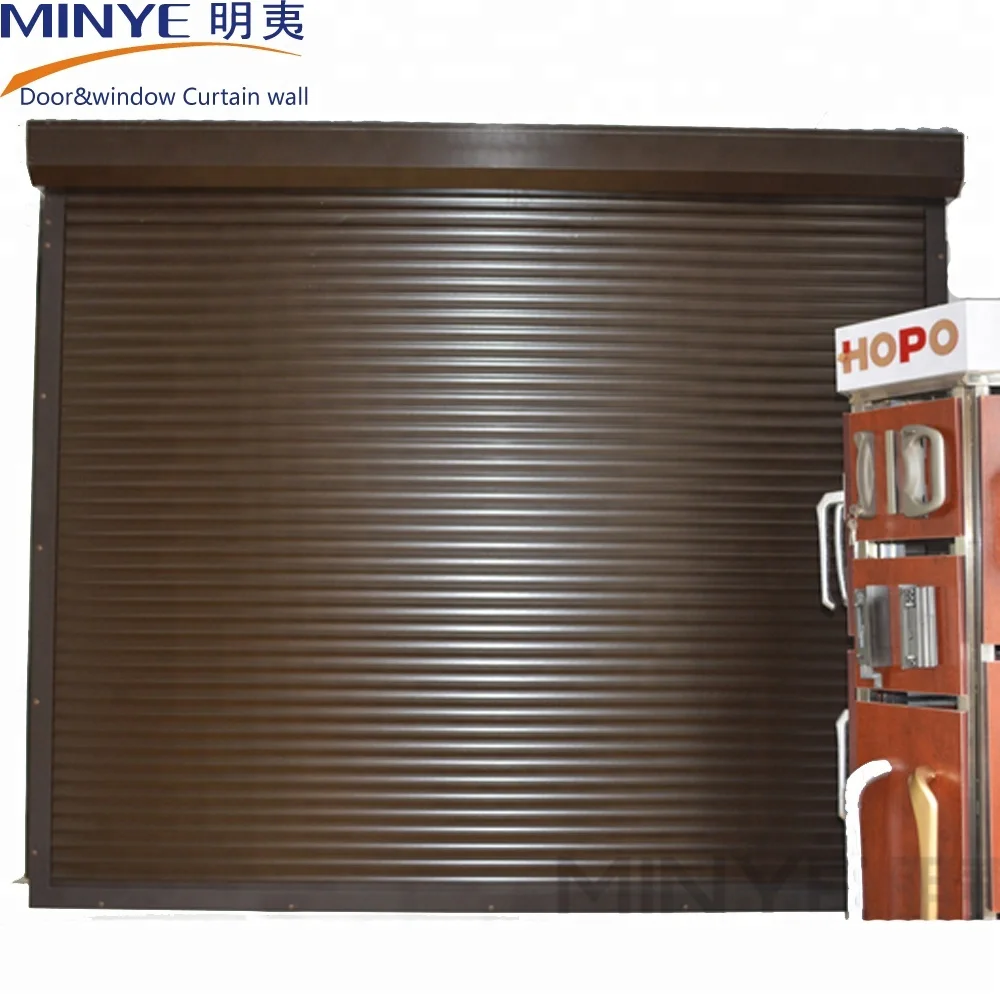Electric aluminum rolling shutter door with motor
